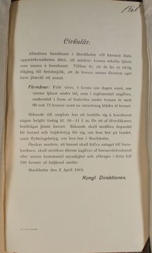 Villkor för amtjänst 1919