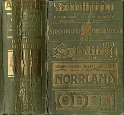 Stockholms adresskalender 1923