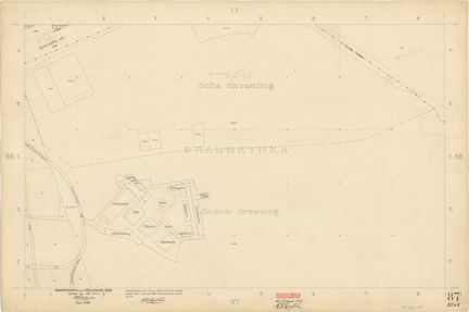 Bladet är ritat i tusch på papper som numera är gulnat