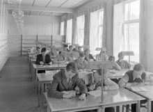 Lektion i Ängby Läroverk