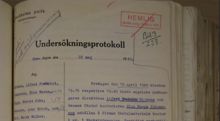 Förhör med Alfred Frederick Rickman och Elsa Johansson våren 1940