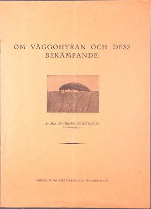 Tryckt skrift om bekämpning av vägglöss