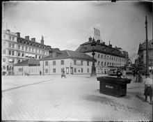 Utsikt från Tegelbacken mot kvarteret Sjöhästen