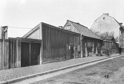 Trähusbebyggelse vid Götgatan.