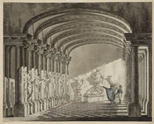 Gustav III:s antiksamling på Slottet med Endymion i fonden