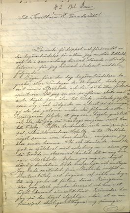 Brev från Ture Danielsson till Svartlösa häradsrätt 1908