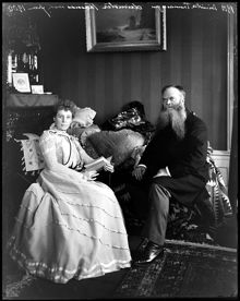 Porträtt av minister Thomas med fru