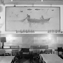 Stureplan 6. Restaurang Sturehof. Målning av Torsten Palm