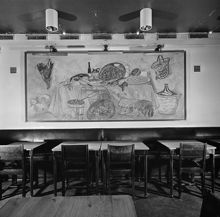 Stureplan 6. Restaurang Sturehof. Målning av Torsten Palm