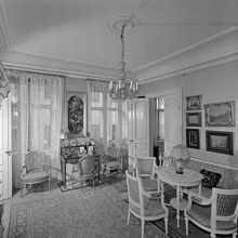Västerlånggatan 55. Interiör från Thyra och Gustav Sjöbergs hem