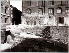 Terrassmur framför nordvästra fasaden av Generalstabens hus, Birger Jarls Torg 10