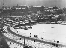 Slussen under ombyggnad. Slussen sedd mot Södermalm