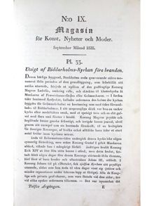 Blixtnedslaget i Riddarholmskyrkan 1835