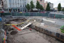 Brunnsbacken framgrävd vid Slussen