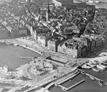 Flygfoto över Slussen 1931