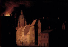 Branden på Högbergsgatan med Katarina kyrka