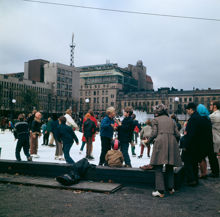 Skridskoåkning i Kungsträdgården