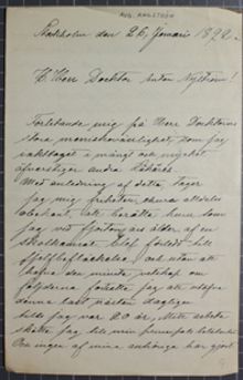 Sockerbagare vill ha hjälp sluta med "sjelfbefläckelse" - brev till Dr Nyström 1892