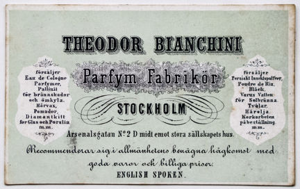 Reklamtryck i grönt och svart med text.