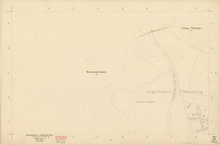 Bladet är ritat i tusch på papper som numera är gulnat