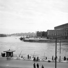 Utsikt över Norrström och Slottet från Operakällaren