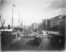 Stadsgården österut från Östra Slussgatan