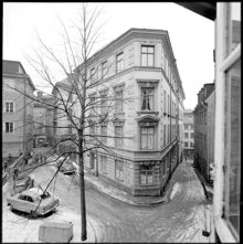 Kv. Venus. Från Prästgatan. Till vänster Tyska Stallplan
