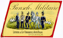 Etikett. Punsch Militaire. Löfberg & Cos Vinhandels AktieBolag